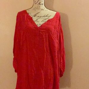 Red Torrid quarter sleeve blouse